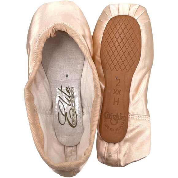 Grishko Elite European Pink Hard Shank Ballet Pointe Shoes Size 2.0 2X HS - Picture 2 of 9